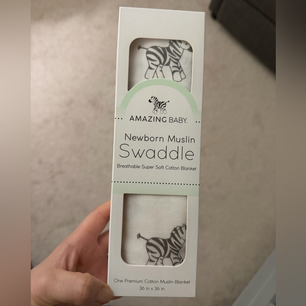 NEW breathable super soft cotton Swaddle - Black and White